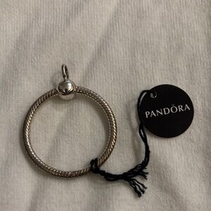 Pandora Silver Medium O Pendant Charm Holder
